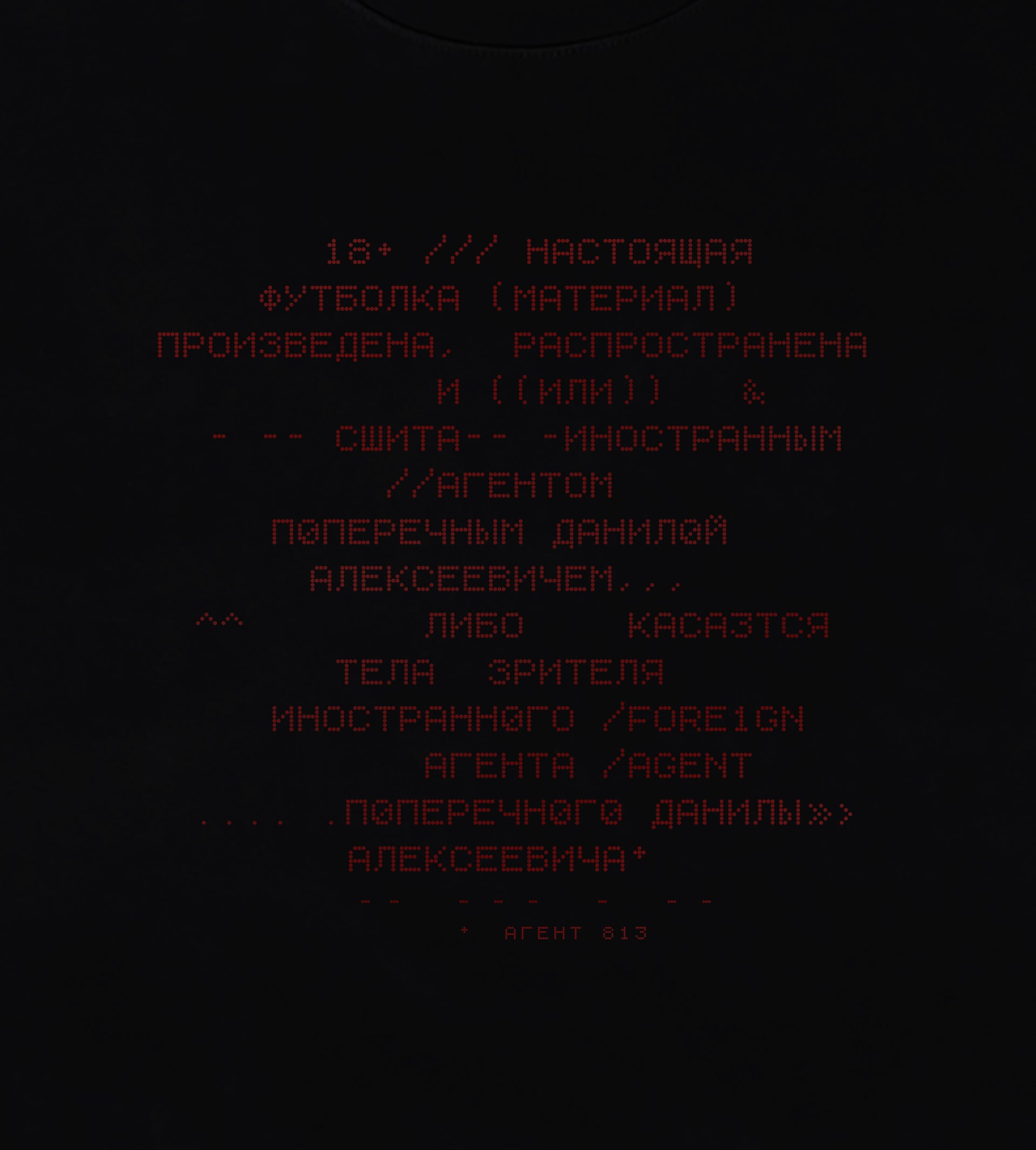Туровая футболка «АГЕНТ 8I3»